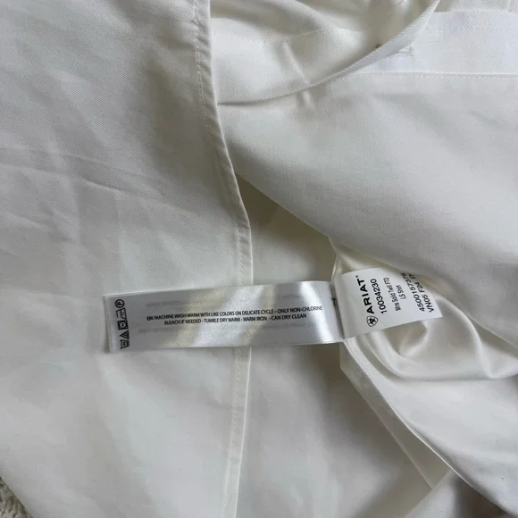 NEW Ariat Men's White Button Down Shirt w Logo Accents DISCONTINUED MODEL Sz S - Picture 12 of 16